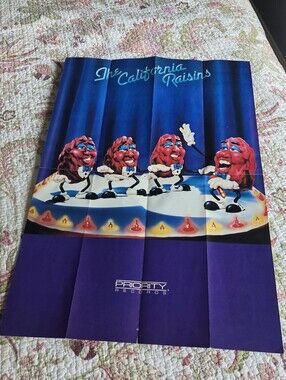 "The California Raisins" Vintage Art Poster - Blue & Purple